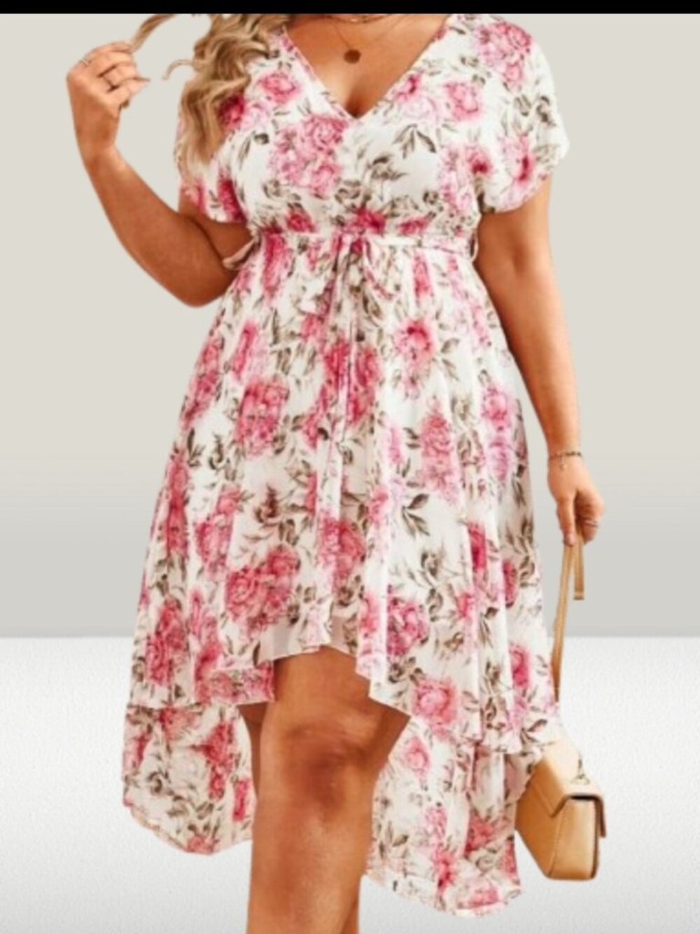 Plus Size Floral Hi-Lo Dress NWT